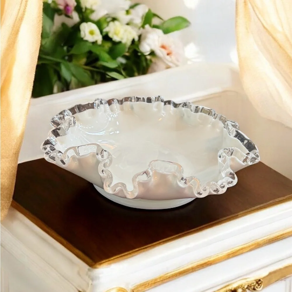 Vintage Fenton Silver Crest 8